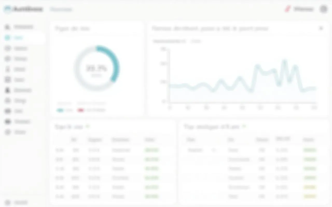 Tableau de bord analytique