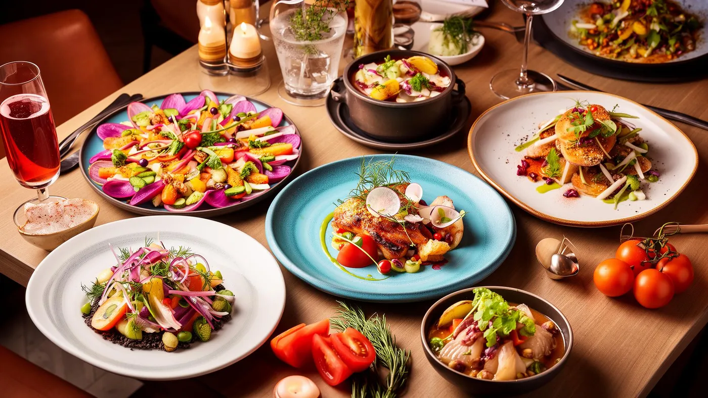 Table de restaurant gastronomique